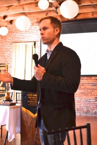 Todd Lewis speaks to the club on January 6, 2014
